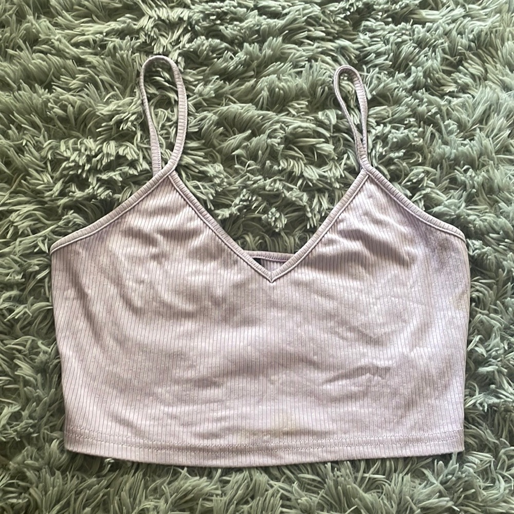 v neck crop top